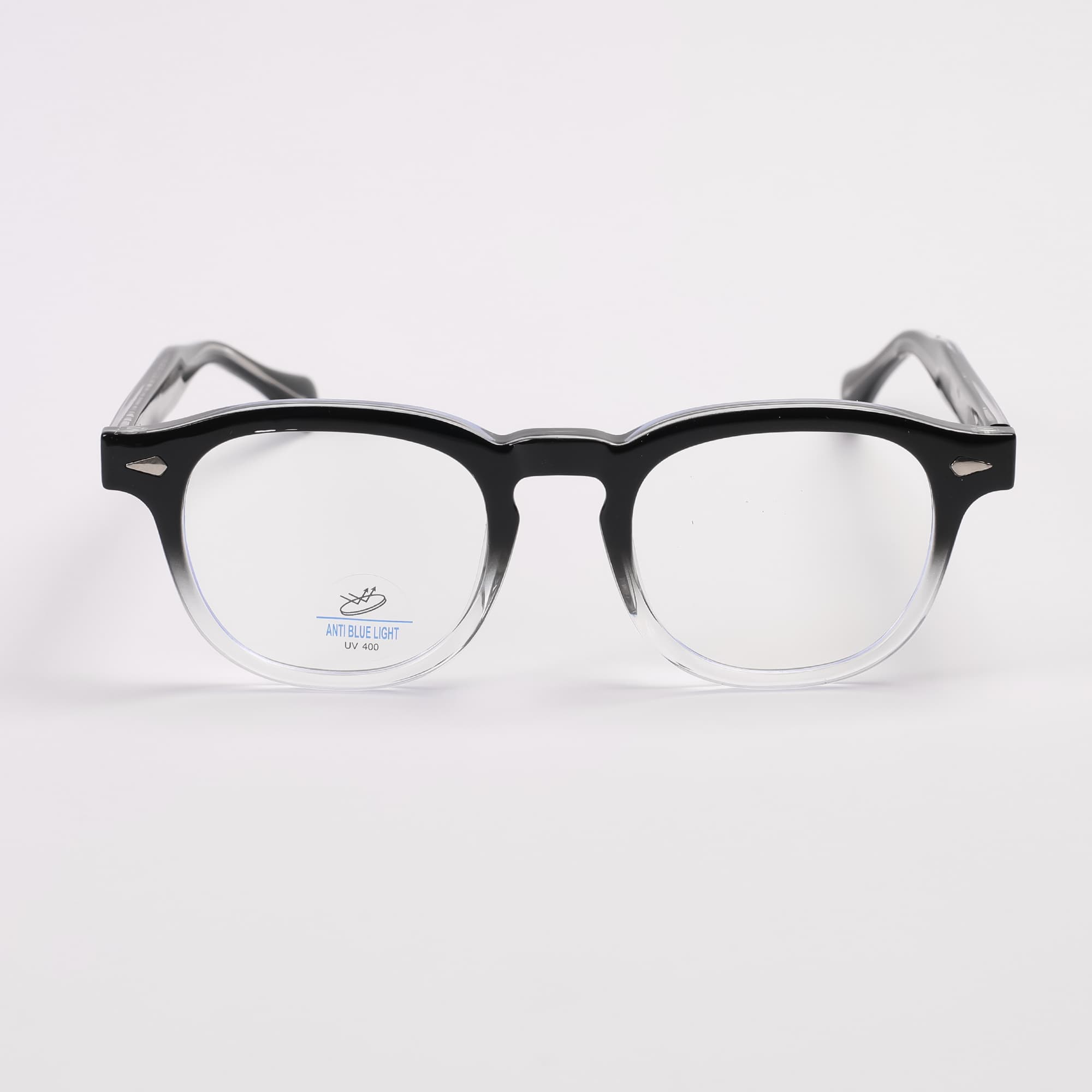 Retro Square Anti-Blue Light Glasses With Black& Transparent Gradient Frame -8458 by Non Brand – Rs1,200 | Lookscart Nepal