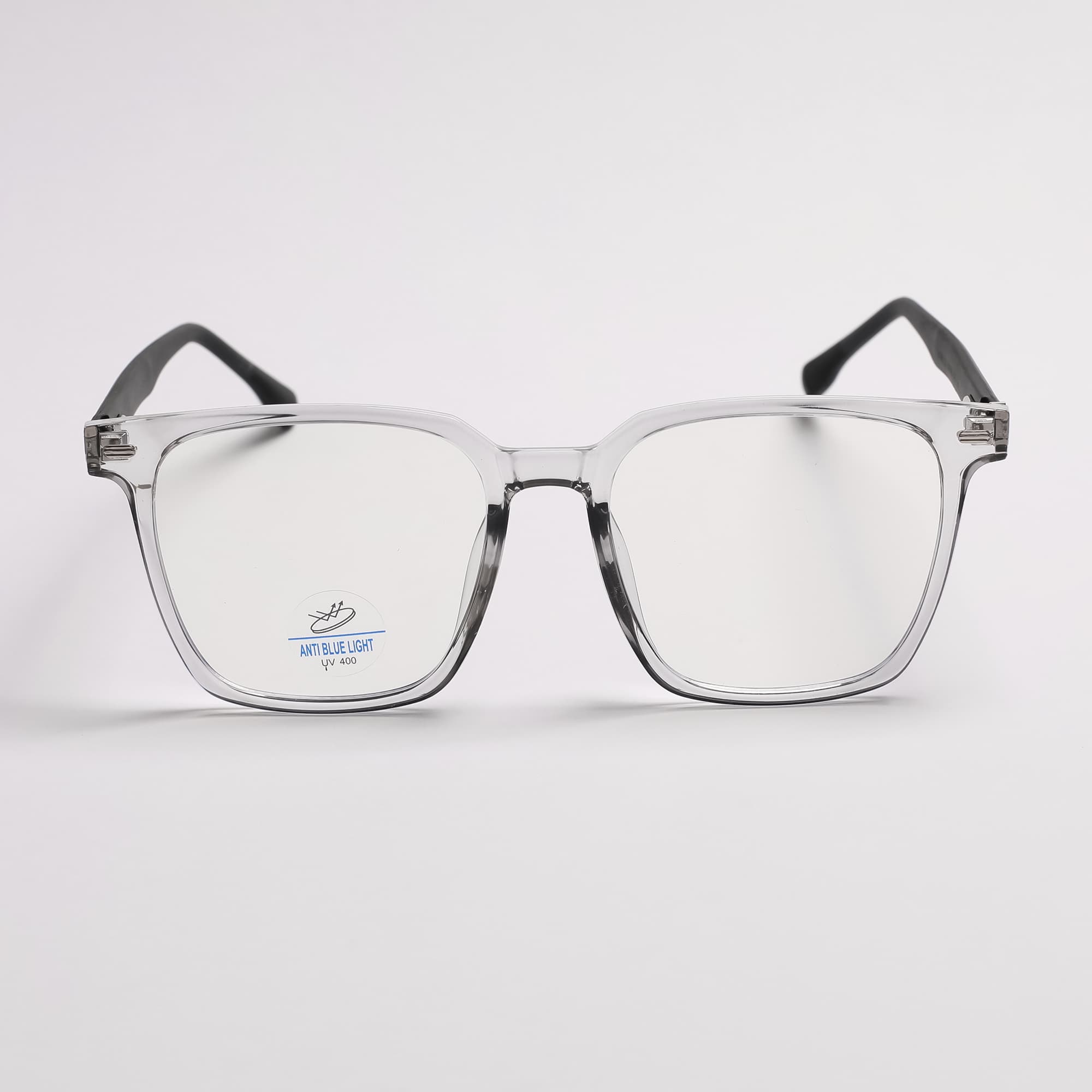 Transparent Grey  Square Blue Light Blocking Glasses-8848 by Non Brand – Rs1,200 | Lookscart Nepal