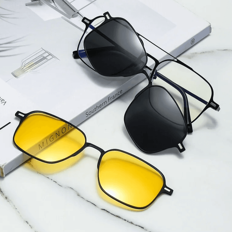 3 in1 Aluminium Frame with Bluecut Glass Frame with Polarized and Night vision Clip by Tom Hardy – Rs2,200 | Lookscart Nepal